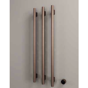 HotBath Hotbath &More Rails Round handdoekwarmerset 135cm - 3 stangen - geborsteld nikkel Hotbath &More Rails Round handdoekwarmerset 135cm - 3 stangen - geborsteld nikkel