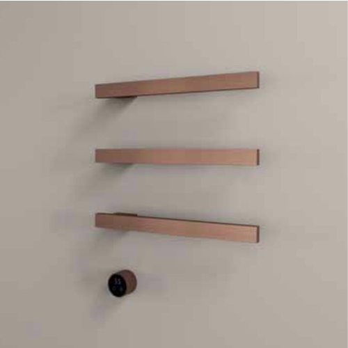 Hotbath &More Rails Square handdoekwarmerset 50cm - 3 stangen - geborsteld gunmetal PVD HotBath Hotbath &More Rails Square handdoekwarmerset 50cm - 3 stangen - geborsteld gunmetal PVD