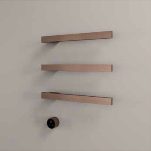 Hotbath &More Rails Square handdoekwarmerset 50cm - 3 stangen - geborsteld gunmetal PVD HotBath Hotbath &More Rails Square handdoekwarmerset 50cm - 3 stangen - geborsteld gunmetal PVD