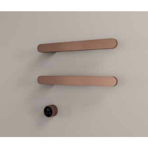 Hotbath &More Rails Soft Square handdoekwarmerset 50cm - 2 stangen - geborsteld koper PVD HotBath Hotbath &More Rails Soft Square handdoekwarmerset 50cm - 2 stangen - geborsteld koper PVD