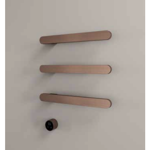 Hotbath &More Rails Soft Square handdoekwarmerset 50cm - 3 stangen - geborsteld messing PVD HotBath Hotbath &More Rails Soft Square handdoekwarmerset 50cm - 3 stangen - geborsteld messing PVD