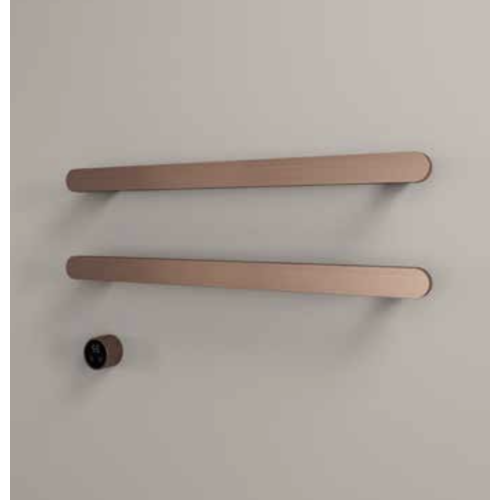 Hotbath &More Rails Soft Square handdoekwarmerset 80cm - 2 stangen - tuscan bronze HotBath Hotbath &More Rails Soft Square handdoekwarmerset 80cm - 2 stangen - tuscan bronze