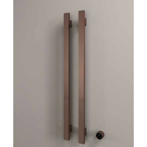 Hotbath &More Rails Square handdoekwarmerset 135cm - 2 stangen - geborsteld koper PVD HotBath Hotbath &More Rails Square handdoekwarmerset 135cm - 2 stangen - geborsteld koper PVD