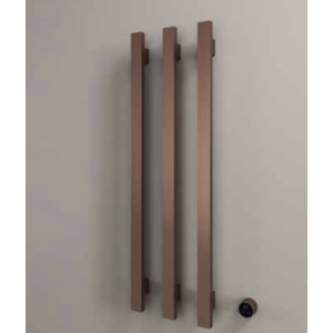 HotBath Hotbath &More Rails Square handdoekwarmerset 135cm - 3 stangen - geborsteld gunmetal PVD Hotbath &More Rails Square handdoekwarmerset 135cm - 3 stangen - geborsteld gunmetal PVD