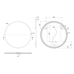 Hotbath &More spiegel round 100cm directe & indirecte verlichting - geborsteld messing PVD HotBath Hotbath &More spiegel round 100cm directe & indirecte verlichting - geborsteld messing PVD