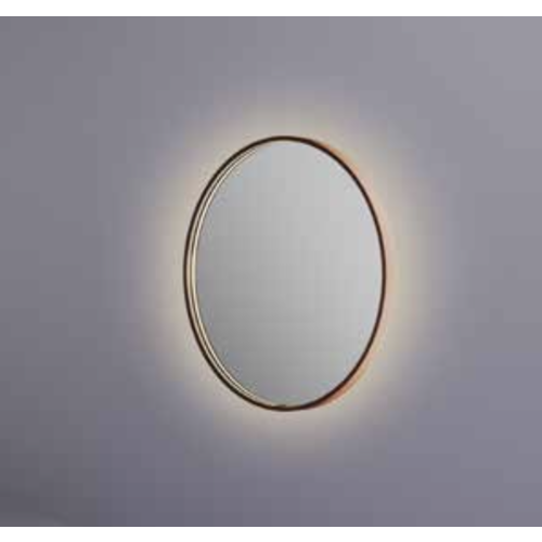 Hotbath &More spiegel round 60cm directe & indirecte verlichting - geborsteld zwart PVD HotBath Hotbath &More spiegel round 60cm directe & indirecte verlichting - geborsteld zwart PVD