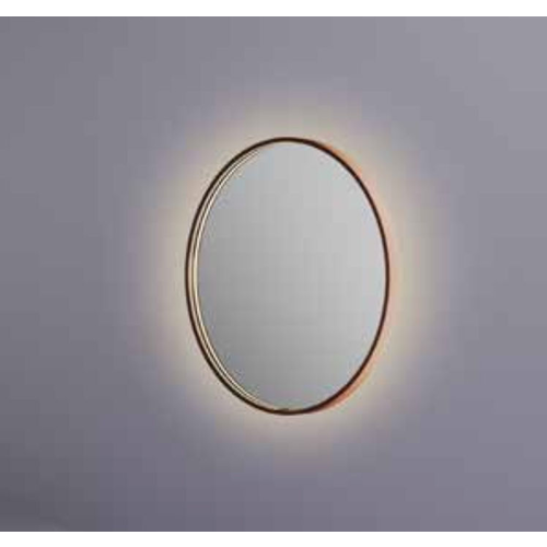 Hotbath &More spiegel round 60cm directe & indirecte verlichting - geborsteld zwart PVD HotBath Hotbath &More spiegel round 60cm directe & indirecte verlichting - geborsteld zwart PVD