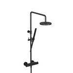 Hotbath Cobber SDS9 thermostatische stortdoucheset - ronde handdouche - 30cm hoofddouche - Gepolijst zwart PVD HotBath Hotbath Cobber SDS9 thermostatische stortdoucheset - ronde handdouche - 30cm hoofddouche - Gepolijst zwart PVD