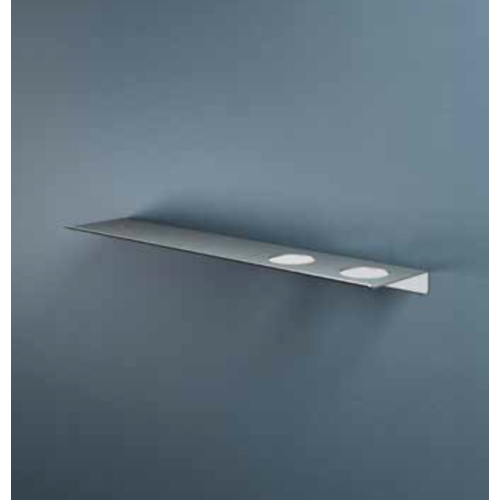 Hotbath &More planchet 60cm - 2 uitsparingen - geborsteld zwart PVD HotBath Hotbath &More planchet 60cm - 2 uitsparingen - geborsteld zwart PVD