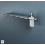 Hotbath &More SHA09 zeepdispenser gematteerd glas voor planchet - geborsteld zwart PVD HotBath Hotbath &More SHA09 zeepdispenser gematteerd glas voor planchet - geborsteld zwart PVD