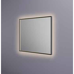 Hotbath &More spiegel square 100x80cm directe & indirecte verlichting - geborsteld zwart PVD HotBath Hotbath &More spiegel square 100x80cm directe & indirecte verlichting - geborsteld zwart PVD