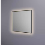 Hotbath &More spiegel square 100x80cm directe & indirecte verlichting - geborsteld zwart PVD HotBath Hotbath &More spiegel square 100x80cm directe & indirecte verlichting - geborsteld zwart PVD