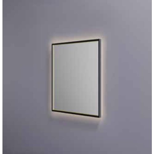 Hotbath &More spiegel square 60x80cm directe & indirecte verlichting - geborsteld gunmetal PVD HotBath Hotbath &More spiegel square 60x80cm directe & indirecte verlichting - geborsteld gunmetal PVD