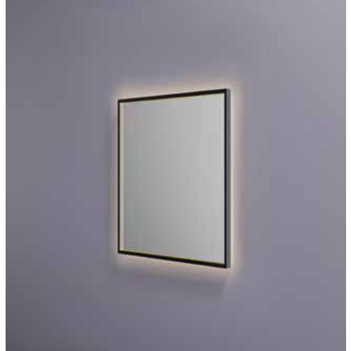 Hotbath &More spiegel square 60x80cm directe & indirecte verlichting - geborsteld zwart PVD HotBath Hotbath &More spiegel square 60x80cm directe & indirecte verlichting - geborsteld zwart PVD