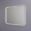 Hotbath &More spiegel soft square 120x80cm directe & indirecte verlichting - geborsteld zwart PVD