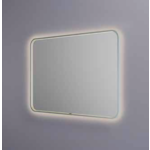 Hotbath &More spiegel soft square 120x80cm directe & indirecte verlichting - geborsteld zwart PVD HotBath Hotbath &More spiegel soft square 120x80cm directe & indirecte verlichting - geborsteld zwart PVD