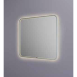 Hotbath &More spiegel soft square 100x80cm directe & indirecte verlichting - geborsteld koper PVD HotBath Hotbath &More spiegel soft square 100x80cm directe & indirecte verlichting - geborsteld koper PVD