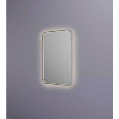 Hotbath &More spiegel soft square 60x80cm directe & indirecte verlichting - geborsteld koper PVD HotBath Hotbath &More spiegel soft square 60x80cm directe & indirecte verlichting - geborsteld koper PVD