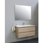 Solidline badkamermeubelset | 100cm | Acryl | Wit | 1 | Eiken | Standaard spiegel | Bouwpakket Solidline Solidline badkamermeubelset | 100cm | Acryl | Wit | 1 | Eiken | Standaard spiegel | Bouwpakket