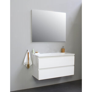 Solidline Solidline badkamermeubelset | 100cm | Acryl | Wit | 0 | Hoogglans wit | Standaard spiegel | Bouwpakket Solidline badkamermeubelset | 100cm | Acryl | Wit | 0 | Hoogglans wit | Standaard spiegel | Bouwpakket