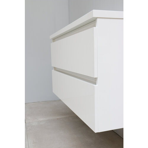 Solidline badkamermeubelset | 100cm | Acryl | Wit | 2 | Hoogglans wit | Met spiegelkast | Bouwpakket Solidline Solidline badkamermeubelset | 100cm | Acryl | Wit | 2 | Hoogglans wit | Met spiegelkast | Bouwpakket