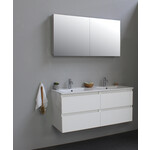 Solidline badkamermeubelset | 120cm | Keramiek | Wit | 2 | Hoogglans wit | Met spiegelkast | Bouwpakket Solidline Solidline badkamermeubelset | 120cm | Keramiek | Wit | 2 | Hoogglans wit | Met spiegelkast | Bouwpakket