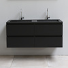 Solidline badkamermeubelset | 120cm | Acryl | Mat zwart | 2 | Mat zwart | Zonder spiegel | Bouwpakket
