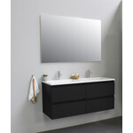 Solidline badkamermeubelset | 120cm | Acryl | Wit | 2 | Mat zwart | Zonder spiegel | Bouwpakket Solidline Solidline badkamermeubelset | 120cm | Acryl | Wit | 2 | Mat zwart | Zonder spiegel | Bouwpakket