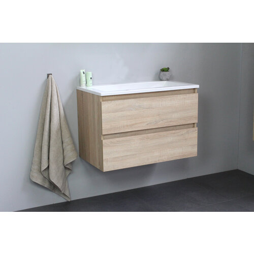 Solidline badkamermeubelset | 80cm | Acryl | Wit | 0 | Eiken | Zonder spiegel | Bouwpakket Solidline Solidline badkamermeubelset | 80cm | Acryl | Wit | 0 | Eiken | Zonder spiegel | Bouwpakket