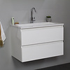 Solidline badkamermeubelset | 80cm | Acryl | Wit | 1 | Hoogglans wit | Zonder spiegel | Bouwpakket