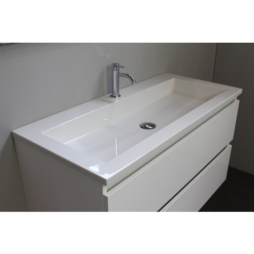 Solidline badkamermeubelset | 100cm | Acryl | Wit | 1 | Hoogglans wit | Spiegel met LED verlichting | Geassembleerd Solidline Solidline badkamermeubelset | 100cm | Acryl | Wit | 1 | Hoogglans wit | Spiegel met LED verlichting | Geassembleerd