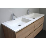 Solidline badkamermeubelset | 120cm | Acryl | Wit | 2 | Eiken | Spiegel met LED verlichting | Geassembleerd Solidline Solidline badkamermeubelset | 120cm | Acryl | Wit | 2 | Eiken | Spiegel met LED verlichting | Geassembleerd