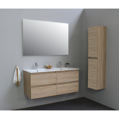 Solidline badkamermeubelset | 120cm | Keramiek | Wit | 2 | Eiken | Zonder spiegel | Geassembleerd Solidline Solidline badkamermeubelset | 120cm | Keramiek | Wit | 2 | Eiken | Zonder spiegel | Geassembleerd