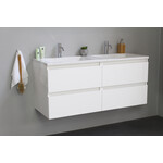 Solidline badkamermeubelset | 120cm | Acryl | Wit | 2 | Hoogglans wit | Zonder spiegel | Geassembleerd Solidline Solidline badkamermeubelset | 120cm | Acryl | Wit | 2 | Hoogglans wit | Zonder spiegel | Geassembleerd