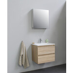 Solidline badkamermeubelset | 60cm | Acryl | Wit | 1 | Eiken | Met spiegelkast | Geassembleerd Solidline Solidline badkamermeubelset | 60cm | Acryl | Wit | 1 | Eiken | Met spiegelkast | Geassembleerd