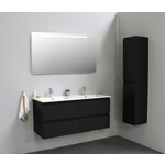 Solidline badkamermeubelset | 120cm | Keramiek | Wit | 2 | Mat zwart | Spiegel met LED verlichting | Geassembleerd Solidline Solidline badkamermeubelset | 120cm | Keramiek | Wit | 2 | Mat zwart | Spiegel met LED verlichting | Geassembleerd