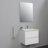 Solidline badkamermeubelset | 60cm | Acryl | Wit | 1 | Hoogglans wit | Standaard spiegel | Geassembleerd
