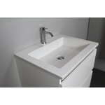 Solidline Solidline badkamermeubelset | 60cm | Acryl | Wit | 1 | Hoogglans wit | Standaard spiegel | Geassembleerd