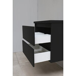 Solidline badkamermeubelset | 60cm | Keramiek | Wit | 1 | Mat zwart | Met spiegelkast | Geassembleerd Solidline Solidline badkamermeubelset | 60cm | Keramiek | Wit | 1 | Mat zwart | Met spiegelkast | Geassembleerd