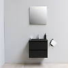 Solidline badkamermeubelset | 60cm | Acryl | Mat zwart | 1 | Mat zwart | Spiegel met LED verlichting | Geassembleerd