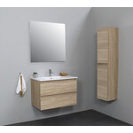 Solidline badkamermeubelset | 80cm | Keramiek | Wit | 1 | Eiken | Zonder spiegel | Geassembleerd Solidline Solidline badkamermeubelset | 80cm | Keramiek | Wit | 1 | Eiken | Zonder spiegel | Geassembleerd