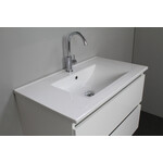 Solidline badkamermeubelset | 80cm | Keramiek | Wit | 1 | Hoogglans wit | Spiegel met LED verlichting | Geassembleerd Solidline Solidline badkamermeubelset | 80cm | Keramiek | Wit | 1 | Hoogglans wit | Spiegel met LED verlichting | Geassembleerd