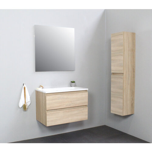 Solidline badkamermeubelset | 80cm | Acryl | Wit | 0 | Eiken | Zonder spiegel | Geassembleerd Solidline Solidline badkamermeubelset | 80cm | Acryl | Wit | 0 | Eiken | Zonder spiegel | Geassembleerd