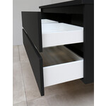 Solidline Solidline badkamermeubelset | 100cm | Keramiek | Mat zwart | 0 | Mat zwart | Met spiegelkast | Bouwpakket