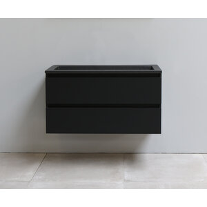 Solidline Solidline badkamermeubelset | 100cm | Keramiek | Mat zwart | 0 | Mat zwart | Zonder spiegel | Bouwpakket Solidline badkamermeubelset | 100cm | Keramiek | Mat zwart | 0 | Mat zwart | Zonder spiegel | Bouwpakket