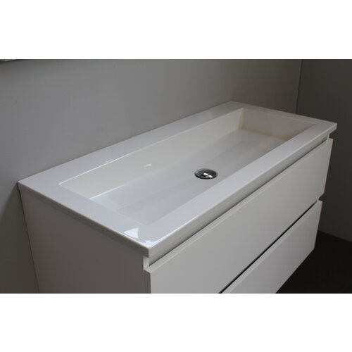 Solidline badkamermeubelset | 100cm | Keramiek | Wit | 2 | Hoogglans wit | Spiegel met LED verlichting | Bouwpakket Solidline Solidline badkamermeubelset | 100cm | Keramiek | Wit | 2 | Hoogglans wit | Spiegel met LED verlichting | Bouwpakket