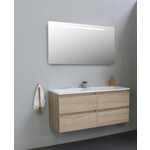 Solidline badkamermeubelset | 120cm | Acryl | Wit | 1 | Eiken | Spiegel met LED verlichting | Geassembleerd Solidline Solidline badkamermeubelset | 120cm | Acryl | Wit | 1 | Eiken | Spiegel met LED verlichting | Geassembleerd