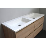 Solidline Solidline badkamermeubelset | 120cm | Acryl | Wit | 1 | Eiken | Standaard spiegel | Geassembleerd