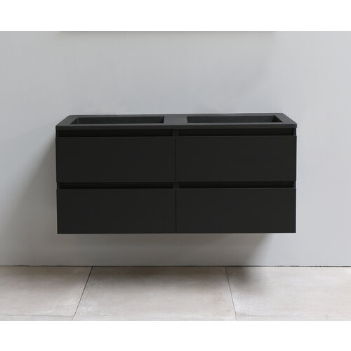 Solidline badkamermeubelset | 120cm | Keramiek | Mat zwart | 0 | Mat zwart | Zonder spiegel | Geassembleerd Solidline Solidline badkamermeubelset | 120cm | Keramiek | Mat zwart | 0 | Mat zwart | Zonder spiegel | Geassembleerd