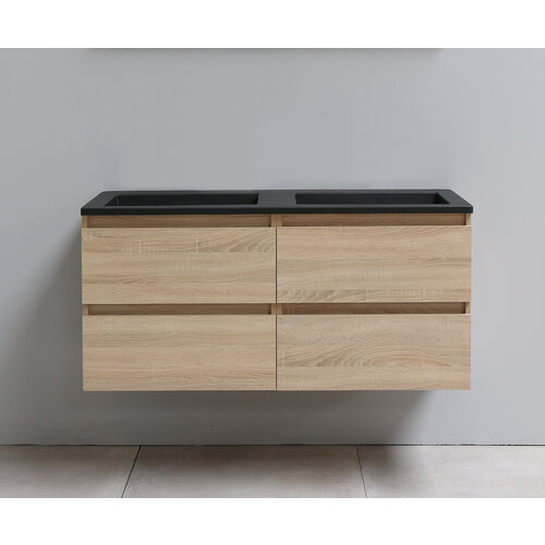 Solidline badkamermeubelset | 120cm | Keramiek | Mat zwart | 1 | Eiken | Zonder spiegel | Geassembleerd Solidline Solidline badkamermeubelset | 120cm | Keramiek | Mat zwart | 1 | Eiken | Zonder spiegel | Geassembleerd